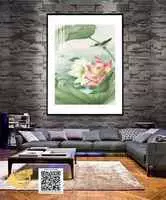 Tranh hoa lá treo tường Phòng ngủ Đẹp in trên Decal Size: 100X150 cm P/N: AZ1-0886-KN-DECAL-100X150