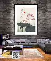 Tranh hoa lá Decor Spa Nhẹ nhàng vải Canvas Size: 100X150 cm P/N: AZ1-0896-KN-CANVAS-100X150