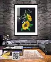 Tranh hoa lá trang trí vải Canvas Phòng ăn Size: 90X135 P/N: AZ1-0912-KN-CANVAS-90X135