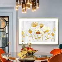 Tranh in trên vải Canvas hoa lá trang trí Phòng khách Cao cấp 45*30 P/N: AZ1-1066-KN-CANVAS-45X30