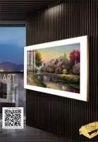 Tranh phong cảnh vải Canvas Decor Nhà liền kề giá xưởng 150X100 cm P/N: AZ1-1070-KN-CANVAS-150X100
