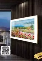 Tranh phong cảnh trang trí in trên vải Canvas Nhà liền kề Giá rẻ Size: 105*70 P/N: AZ1-1090-KN-CANVAS-105X70