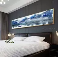 Tranh Decor phòng ngủ vải Canvas chung cư cao cấp Giá rẻ Size: 180X60 P/N: AZ1-0046-KC5-CANVAS-180X60