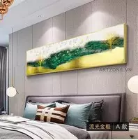 Tranh Decor phòng ngủ Chung cư Đẹp in trên Canvas Size: 150X50 cm P/N: AZ1-0113-KN-CANVAS-150X50