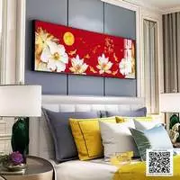 Tranh Canvas treo tường phòng ngủ chung cư cao cấp 180*60 P/N: AZ1-0586-KC5-CANVAS-180X60