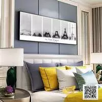 Tranh vải Canvas trang trí phòng ngủ khách sạn Bền 150X50 P/N: AZ1-0595-KC5-CANVAS-150X50