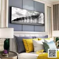 Tranh trang trí phòng ngủ Chung cư Tinh tế in trên vải Canvas Size: 120*40 cm P/N: AZ1-0598-KN-CANVAS-120X40