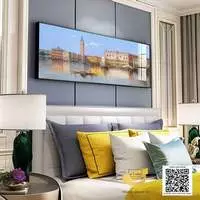 Tranh treo tường phòng ngủ chung cư cao cấp Tinh tế in trên Canvas Size: 150X50 cm P/N: AZ1-0601-KN-CANVAS-150X50