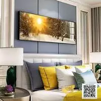 Tranh trang trí in trên Canvas phòng ngủ chung cư cao cấp Nhẹ nhàng 120X40 cm P/N: AZ1-0609-KN-CANVAS-120X40