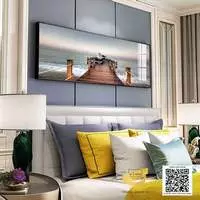 Tranh trang trí phòng ngủ in trên Mica chung cư cao cấp Giá rẻ Size: 120*40 P/N: AZ1-0616-KC5-MICA-120X40