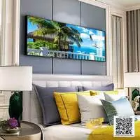 Tranh trang trí phòng ngủ chung cư cao cấp in trên Mica Đài loan Size: 150X50 cm P/N: AZ1-0618-KN-MICA-150X50