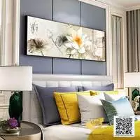 Tranh trang trí vải Canvas phòng ngủ khách sạn giá xưởng 195X65 cm P/N: AZ1-0620-KC5-CANVAS-195X65