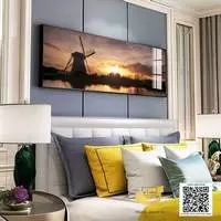 Tranh Decor vải Canvas phòng ngủ chung cư cao cấp giá xưởng 165X55 cm P/N: AZ1-0635-KC5-CANVAS-165X55