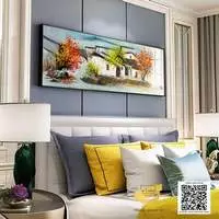 Tranh trang trí phòng ngủ khách sạn Đẹp Mica Đài loan Size: 150X50 cm P/N: AZ1-0670-KN-MICA-150X50