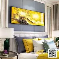Tranh Decor phòng ngủ Chung cư Tinh tế in trên vải Canvas Size: 120*40 cm P/N: AZ1-0678-KN-CANVAS-120X40