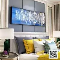 Tranh trang trí phòng ngủ khách sạn Đẹp in trên Canvas Size: 135X45 cm P/N: AZ1-0685-KC5-CANVAS-135X45