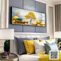Tranh trang trí phòng ngủ Chung cư Tinh tế in trên Canvas Size: 120X40 cm P/N: AZ1-0688-KN-CANVAS-120X40