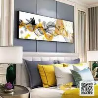 Tranh Decor phòng ngủ chung cư cao cấp Tinh tế in trên Canvas Size: 150X50 cm P/N: AZ1-0689-KN-CANVAS-150X50