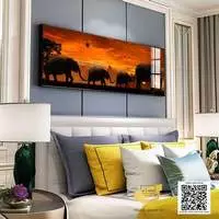Tranh in trên Canvas trang trí phòng ngủ chung cư cao cấp Chất lượng cao 135X45 P/N: AZ1-0706-KN-CANVAS-135X45