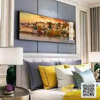 Tranh Decor phòng ngủ chung cư cao cấp Tinh tế Canvas Size: 150*50 cm P/N: AZ1-0707-KN-CANVAS-150X50