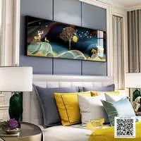 Tranh Canvas treo tường phòng ngủ chung cư cao cấp 180*60 P/N: AZ1-0730-KC5-CANVAS-180X60