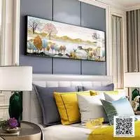 Tranh Decor phòng ngủ Mica Đài loan chung cư cao cấp Đơn giản Size: 180X60 P/N: AZ1-0732-KC5-MICA-180X60