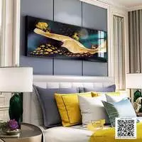 Tranh Decor in trên Canvas phòng ngủ chung cư cao cấp giá xưởng 165X55 cm P/N: AZ1-0743-KC5-CANVAS-165X55