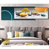 Tranh Canvas Decor phòng ngủ chung cư cao cấp Chất lượng cao 150*60-150*50 P/N: AZ2-0095-KN-CANVAS-150X60-150X50