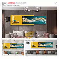 Tranh trang trí phòng ngủ khách sạn Tinh tế in trên Canvas Size: 150X60-150X50 cm P/N: AZ2-0046-KN-CANVAS-150X60-150X50