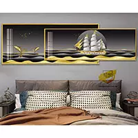 Tranh trang trí phòng ngủ Decal Chung cư Đơn giản Size: 100*40-90*30 P/N: AZ2-0152-KN-DECAL-100X40-90X30