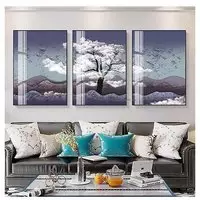 Tranh trang trí phòng khách vải Canvas nhà liền kề Giá rẻ Size: 100X150-100X150-100X150 P/N: AZ3-0106-KC-CANVAS-100X150-100X150-100X150