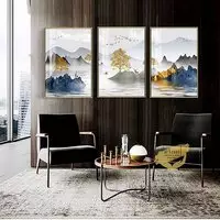 Tranh treo tường in trên vải Canvas phòng khách Chung cư Nhẹ nhàng 40*60-40*60-40*60 cm P/N: AZ3-0148-KN-CANVAS-40X60-40X60-40X60