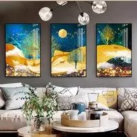 Tranh trang trí phòng khách chung cư cao cấp Đẹp in trên Canvas Size: 40X60-40X60-40X60 cm P/N: AZ3-0159-KN-CANVAS-40X60-40X60-40X60