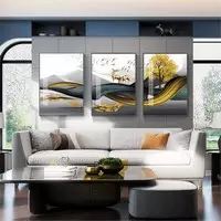 Tranh treo tường phòng khách in trên vải Canvas chung cư cao cấp Giá rẻ Size: 60*90-60*90-60*90 P/N: AZ3-1013-KC-CANVAS-60X90-60X90-60X90