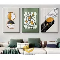 Tranh treo tường phòng khách chung cư cao cấp Tinh tế vải Canvas Size: 50X75-50X75-50X75 cm P/N: AZ3-1260-KC-CANVAS-50X75-50X75-50X75