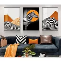 Tranh trang trí phòng khách chung cư cao cấp Đẹp in trên Canvas Size: 60X90-60X90-60X90 cm P/N: AZ3-0620-KN-CANVAS-60X90-60X90-60X90