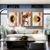 Tranh Decor phòng khách vải Canvas Đẹp Size: 50X75-50X75-50X75 P/N: AZ3-0624-KN-CANVAS-50X75-50X75-50X75