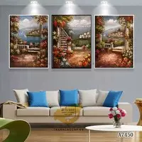 Tranh trang trí in trên vải Canvas phòng khách Đẹp 80*120-80*120-80*120 cm P/N: AZ3-0796-KN-CANVAS-80X120-80X120-80X120