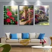 Tranh Decor phòng khách vải Canvas Đẹp Size: 60X90-60X90-60X90 P/N: AZ3-0799-KC-CANVAS-60X90-60X90-60X90
