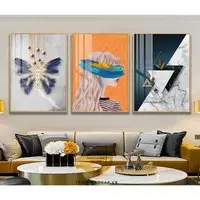 Tranh in trên Canvas Decor phòng khách chung cư cao cấp Chất lượng cao 40X60-40X60-40X60 P/N: AZ3-0523-KC-CANVAS-40X60-40X60-40X60