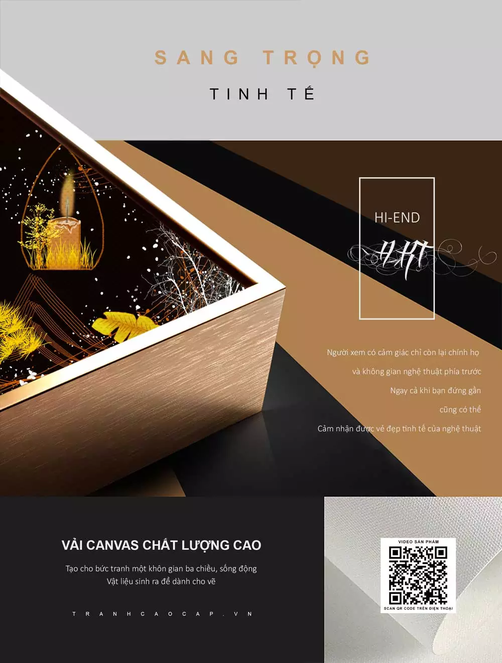 Ánh Trăng Tinh Khiết Trong Tranh Mica Phong Cảnh