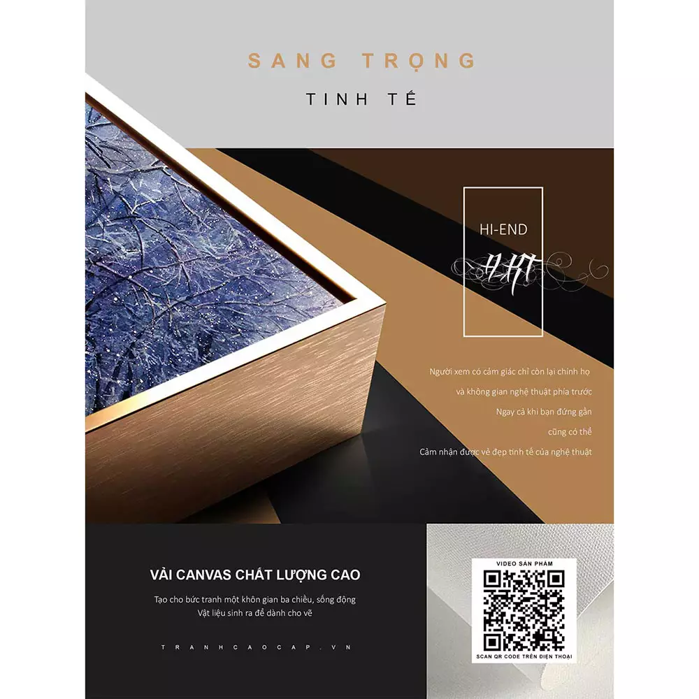 Tranh Mica Phong cảnh Con đường tuyết