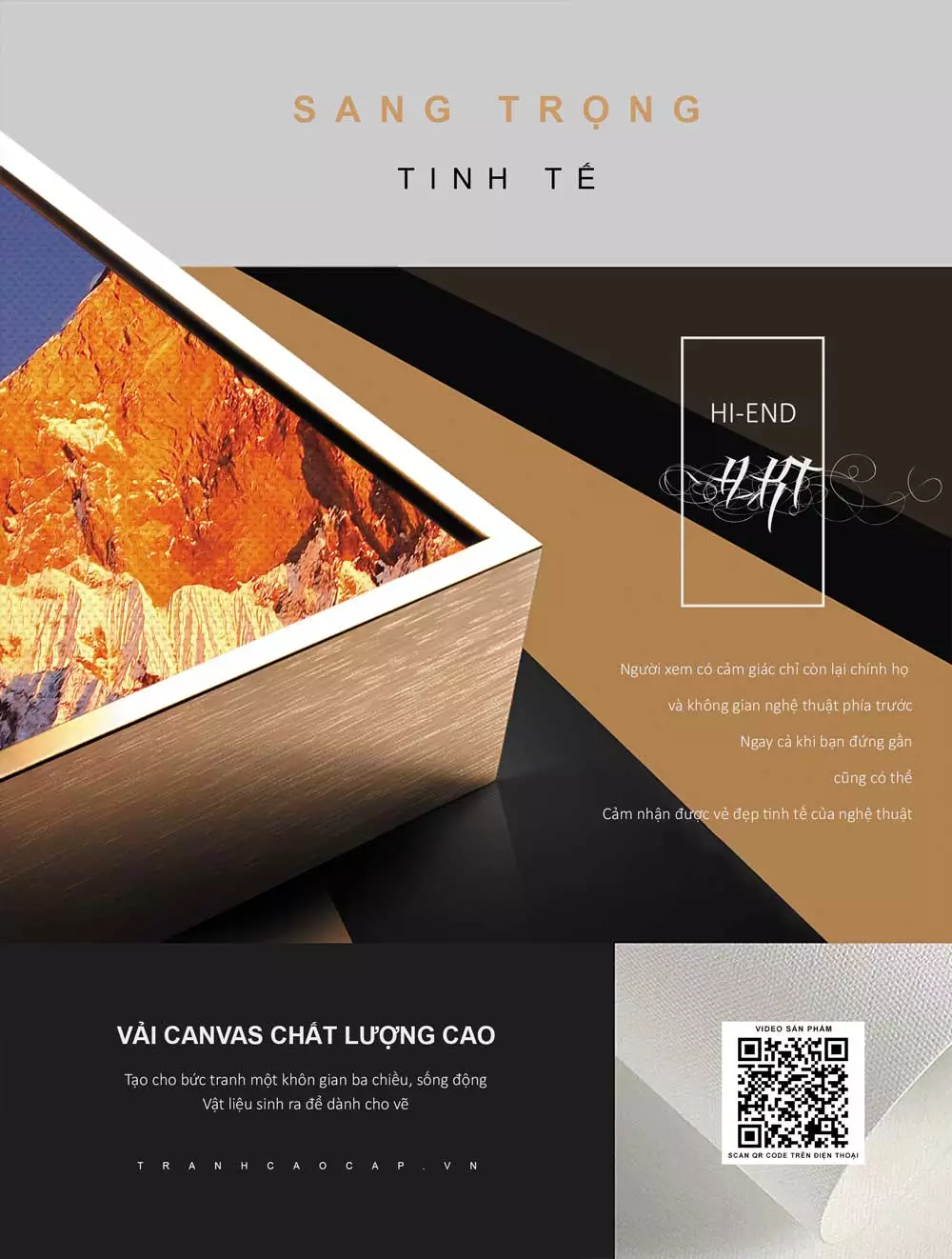 Chi tiết sắc nét của tranh mica phong cảnh