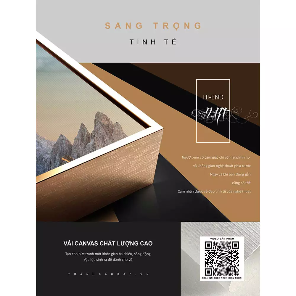 Tranh Mica phong cảnh dãy Himalaya dưới ánh hoàng hôn