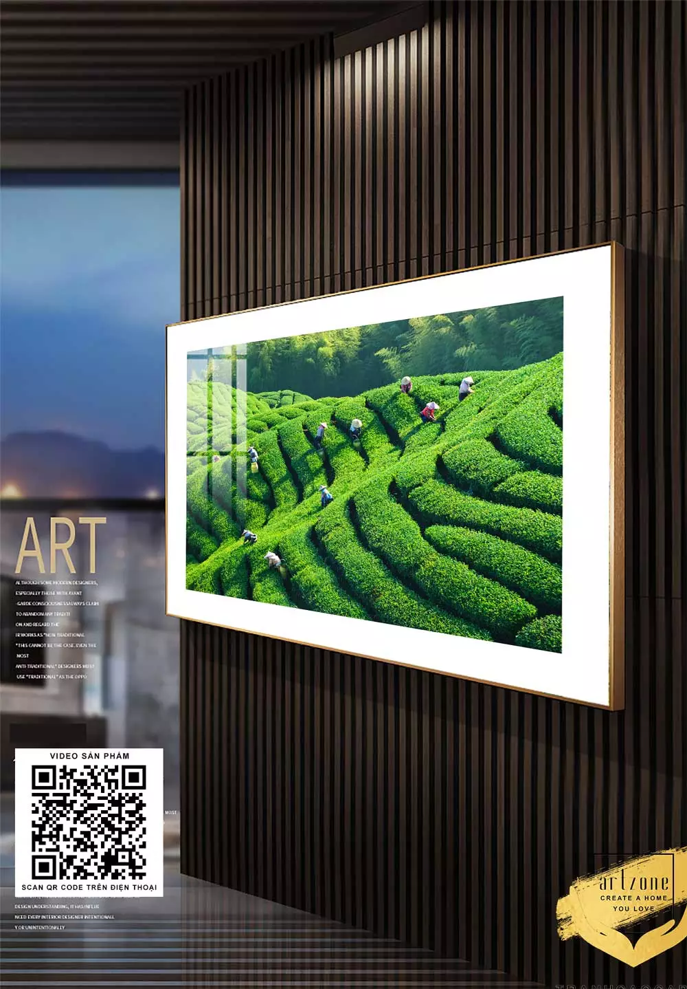 Chất liệu Mica cao cấp của tranh phong cảnh Mộc Châu Chất liệu Mica cao cấp của tranh phong cảnh Mộc Châu