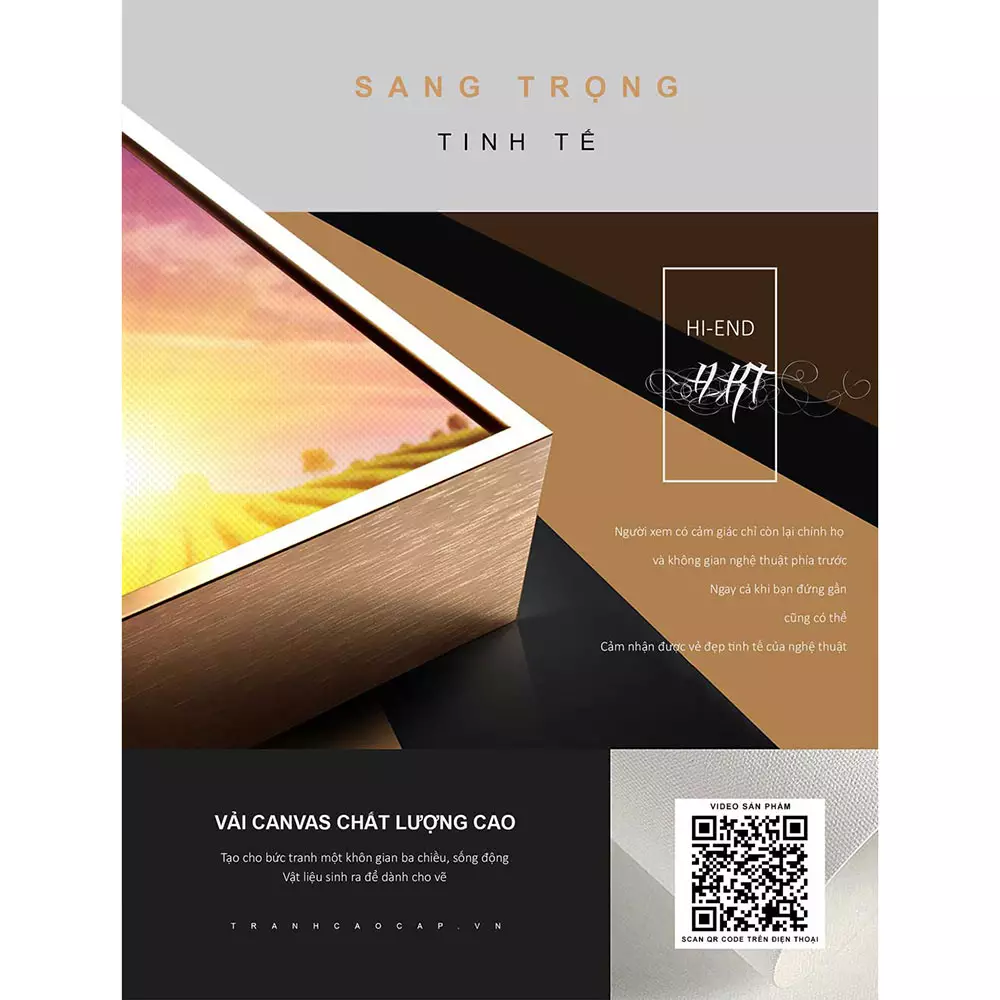 Tranh Mica Phong cảnh Đồi chè trong nắng sớm