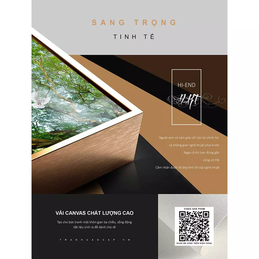 Tranh Mica Phong cảnh Dưới bóng cây cổ thụ AZ1-1113-MICA