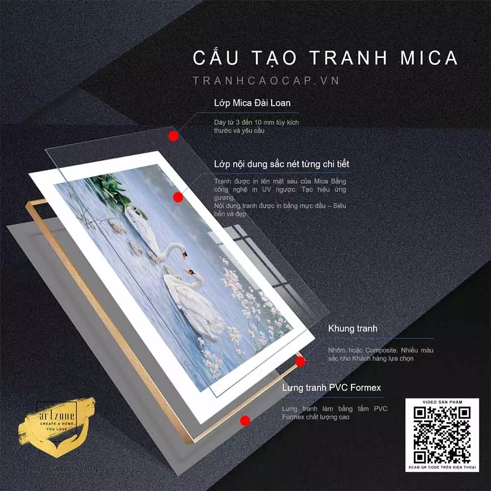Tranh Mica Phong Cảnh với chất lượng in ấn sắc nét