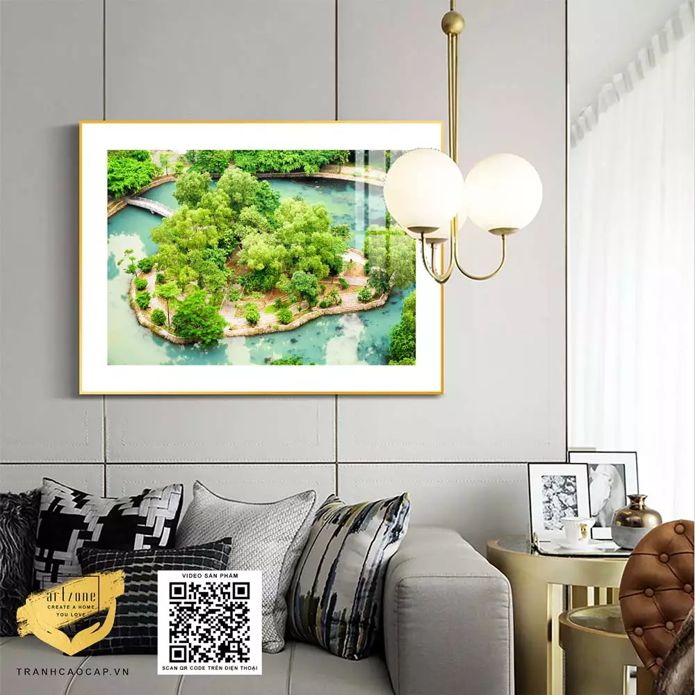 Kích thước tranh treo tường phù hợp với không gian