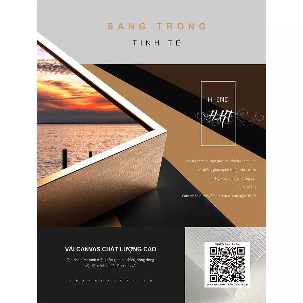 Tranh Mica phong cảnh hoàng hôn trên biển